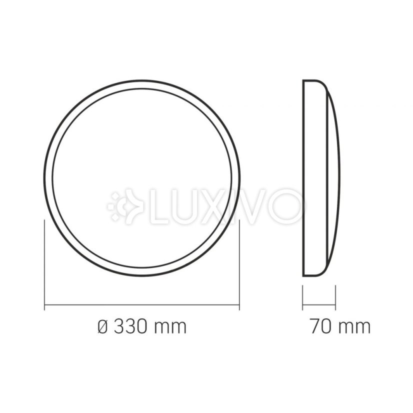 Plafón LED stropná lampa povrchová 30W 3000lm 6500K studená biela Videx