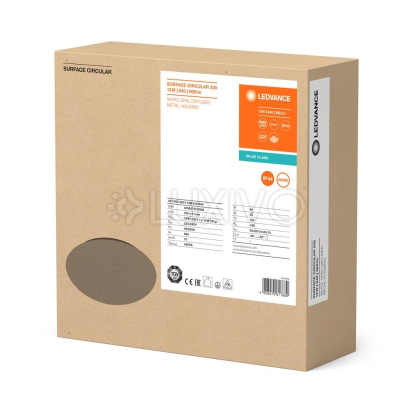LED stropný plafón SURFACE CIRCULAR 25 cm 13W 960lm 4000K IP44 LEDVANCE