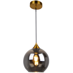 Lampa stropná závesná záves E27 zlatá sivá Damar Sanico Goldlux