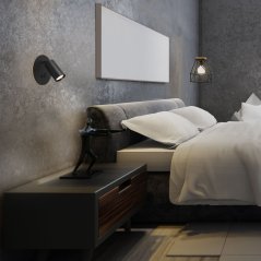 Nástenné svietidlo Bodové 5W 380lm 2700K Teplá čierna Videx