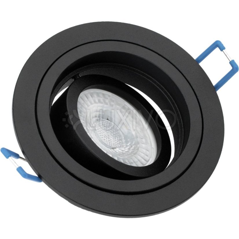 Svietidlo HALOGEN GU10 MR16 Round Black CASSIO LUMILED na zapustenú montáž