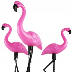 3x LED záhradná lampa Flamingos 54cm
