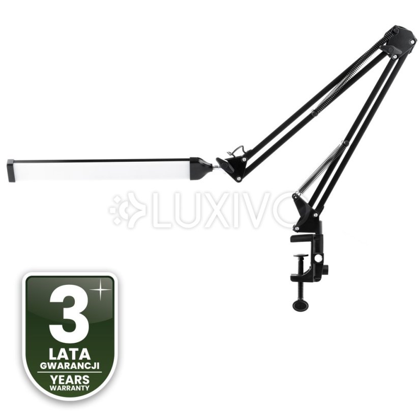 Stolová kresliarska LED lampa 8W CCT USB stmievateľná COSMI čierna Lumiled