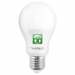 LED žiarovka E27 A60 10W = 75W 1055lm 3000K teplá 260° so senzorom pohybu LUMILED