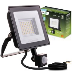 LED reflektor ZUNA2 50W 4500lm 6500K IP44 Black Senzor pohybu LUMILED