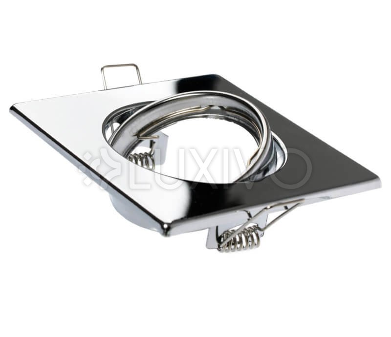 Sada 3 x OPIN GOLDLUX (Polux) halogénové pohyblivé svietidlo štvorcový kov chróm MR16 GU10