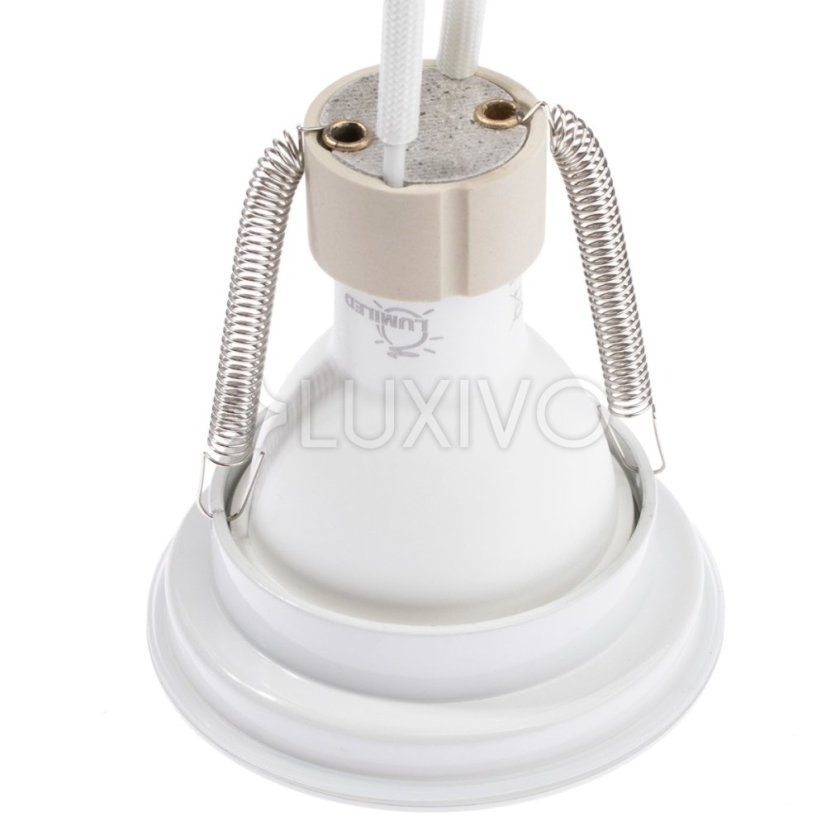 HALOGEN Vodotesná hliníková SPOT TUBA 95mm IP44 Biela AQUARIUS SQUARE Kobi