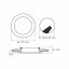 LED panel Zapustené svietidlo na zapustenú montáž 12W 1350lm 4000K Neutral Black Videx