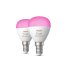 2x LED žiarovka E14 Ball P45 5,1W = 40W 470lm 2000-6500K CCT + RGB SMART Smart Bluetooth ZigBee White and Color Ambiance Philips HUE