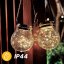 Solárna záhradná lampa LED MAGUS 3000K lampáš lucerna na batérie guľa sklenená pohár LUMILED