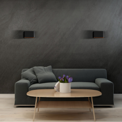 Nástenné svietidlo natreté G9 čierna zlatá Elissa Sanico Goldlux