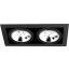 Halogénové svietidlo na zapustenie 2x GU10 ES111 obdĺžnik čierna CANIS LUMILED