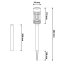Komplet 4x Solárna záhradná lampa LED ANIGO 2700K zapichovacia vonkajšia stĺpiková lampka LUMILED