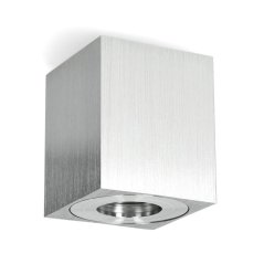 HALOGEN Vodotesná hliníková SPOT TUBA 95mm IP44 Chróm AQUARIUS SQUARE Kobi