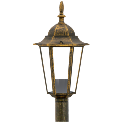 Záhradná stojaca lampa LIGURIA-LT 1xE27 vysoká tyč 96cm patina - GOLDLUX (Polux)