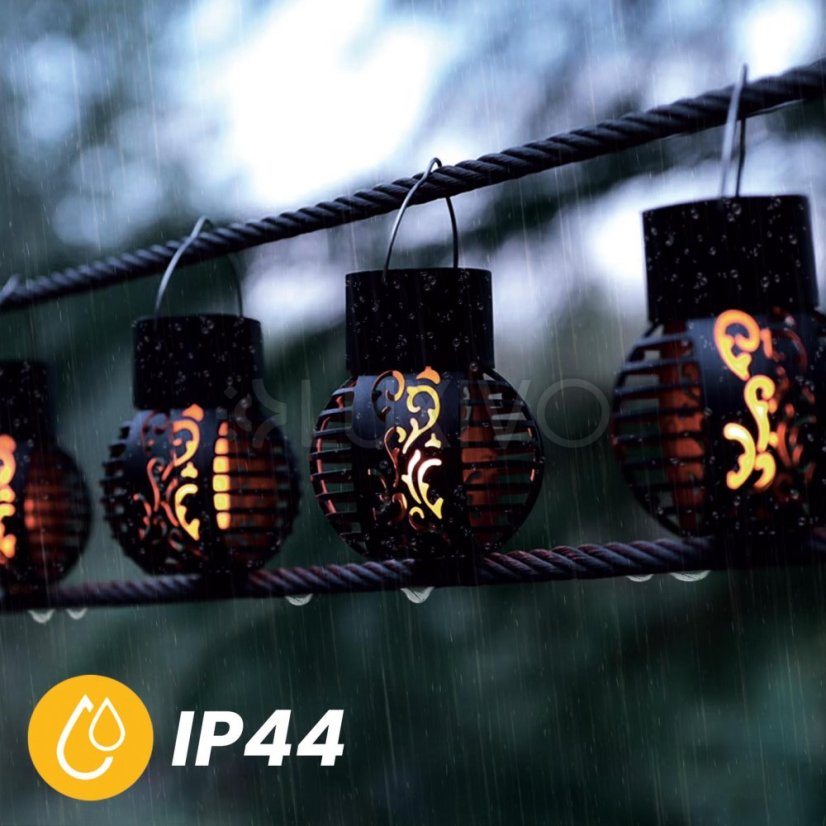 Solárna lampa LED lampáš guľa záhradná IP44 1800K LUMILED