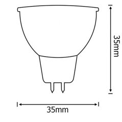 LED žiarovka MR11 2,5W = 20W 220lm 3000K Warm 120° LUMILED