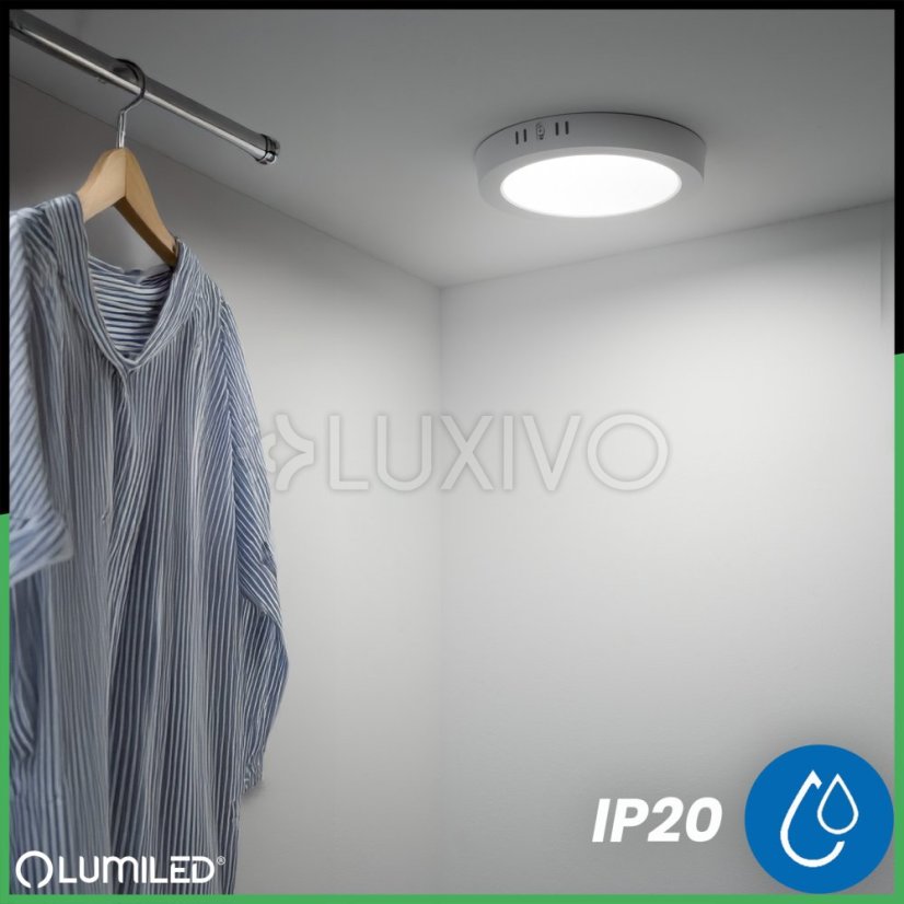 Povrchová montáž LED stropného svietidla 18W Kruhové svietidlo 4000K GLOW White LUMILED