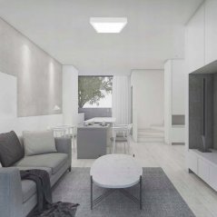 Plafond LED panelová lampa do kúpeľne 24W 2400lm 4000K IP44 30cm štvorcová biela