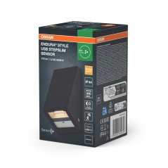 Vonkajšie nástenné svietidlo LED so senzorom pohybu a súmraku 1, 5W 120lm 3000K teplá sivá IP44 USB-C Endura OSRAM