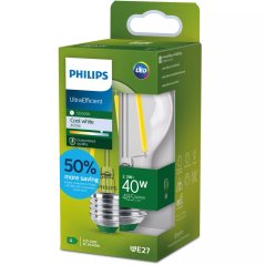 LED žiarovka E27 A60 2,3W = 40W 485lm 4000K Neutrálne vlákno PHILIPS Ultra Efficient