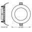 3x svietidlo stropné zapustené halogénové LED bodové okrúhle 8W 550lm 3000K teplá biela Downlight Osram