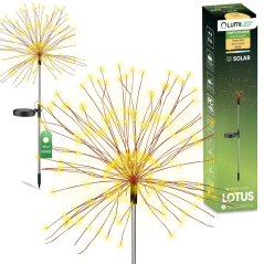 LED LOTUS solárna záhradná lampa 3000K LUMILED