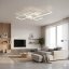 Geometrické stropné svietidlo PLAFON LED luster 130W 3000K-6500K biela + diaľkové ovládanie