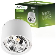 Povrchové svietidlo HALOGEN SPOT TUBA Movable GU10 AR111 Round White 100mm TELES LUMILED