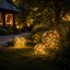Solárna záhradná lampa LED GLORIS 3000K IP44 zapichovacia pozemná ozdobná guľa dymová 20cm LUMILED