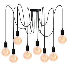 Závesná stropná lampa ARANE pavúk 8 ramien pre LED 8x E27 LUMILED