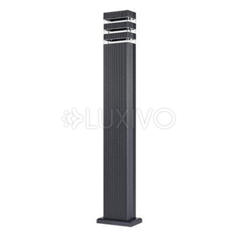 Lampa LED záhradná stojaca vonkajšia stĺpik GU10 sivá IP44 Malibu 80cm Masterled