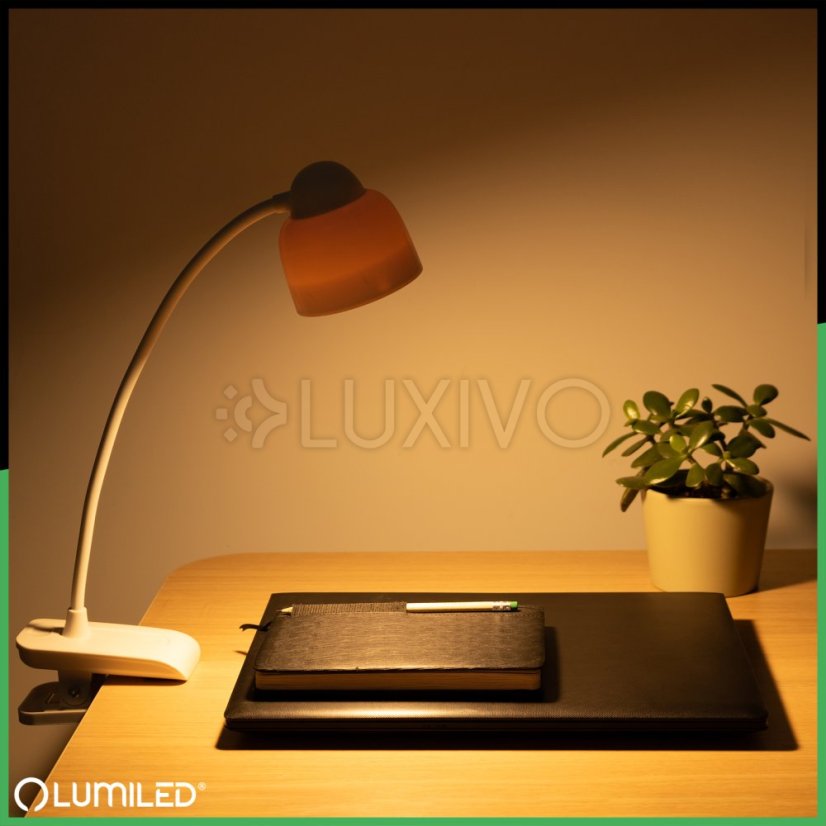 LED stolová lampa 5W CCT kresliarska školská TESA 2 biela LUMILED