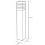 Záhradný vonkajší stojaci LED stĺp E27 12W TAXUS 2 50cm LUMILED