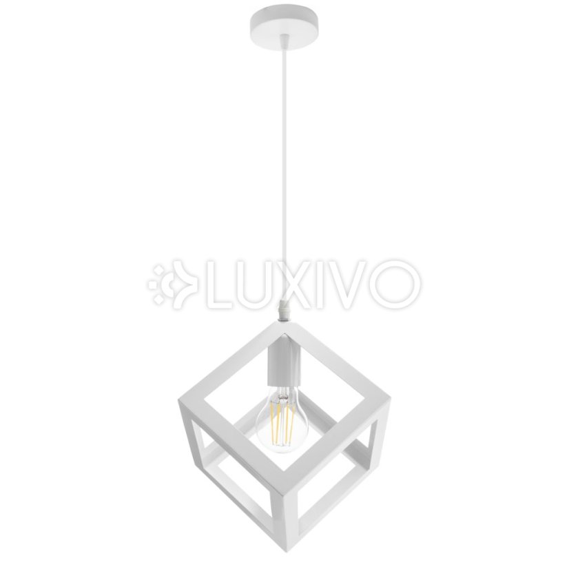 TALUS geometrické štvorcové závesné svietidlo ZWIS pre LED biela 1x E27 LUMILED