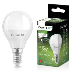 LED žiarovka E14 P40 2,5W = 25W 249lm 4000K Neutrálna 180° LUMILED