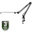 Stolová kresliarska LED lampa 8W CCT USB stmievateľná COSMI čierna Lumiled