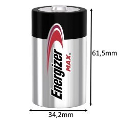 2x alkalické batérie ENERGIZER MAX D LR20 MN1300 E95