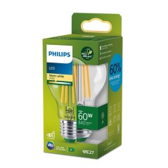 LED žiarovka E27 A60 4W = 60W 840lm 2700K Warm Filament PHILIPS Ultra Efficient