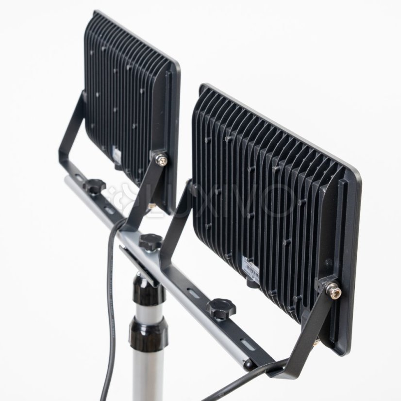 Reflektor LED Halogén lampa 2 x 100W na statíve GLAREX 4000K LUMILED