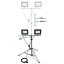 Reflektor LED Halogén lampa 2 x 50W na statíve GLAREX 4000K LUMILED