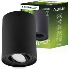 HALOGEN Spot Tube Movable GU10 Round Black 125mm AMAT-XL LUMILED pre povrchovú montáž