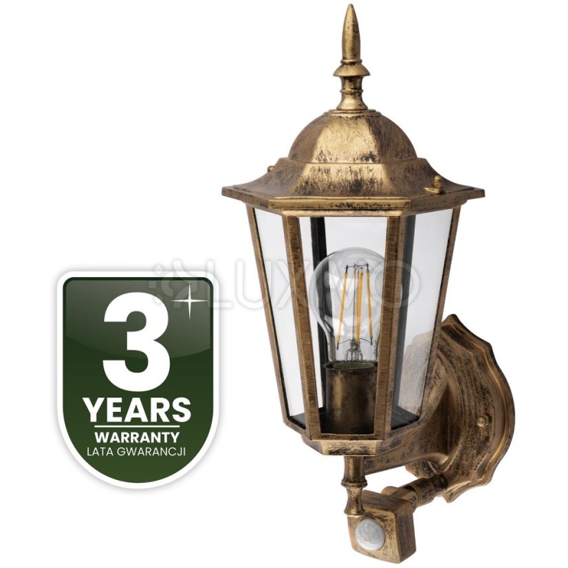 Záhradná lampa Vonkajšia nástenná lampa E27 12W LED svietidlo Senzor pohybu BELLIS LUMILED