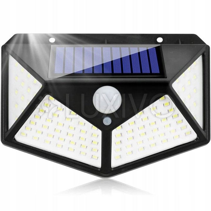 Solárne reflektory LED Halogénová záhradná lampa 6500K IP65 Senzor pohybu a súmraku VERIS LUMILED