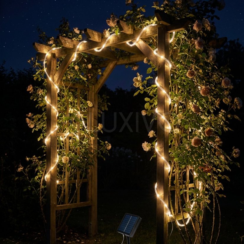 Girlanda solárna záhradná 100x LED dekoračná 11, 9m had 3000K teplá DALEN LUMILED