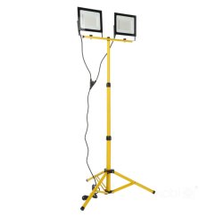 Vonkajší záhradný LED reflektor 200W 17000lm 4000K neutrálna biely 110° stmievateľný IP54 IK06 čierny žltý Tigra Kobi
