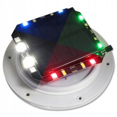 Solárna záhradná lampa LED zapichovacia guľa 2W 6000K studená RGB biela IP44 30cm Masterled