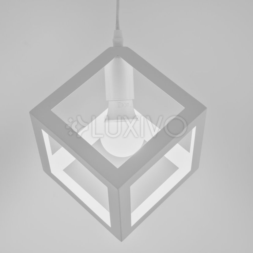TALUS geometrické štvorcové závesné svietidlo ZWIS pre LED biela 1x E27 LUMILED