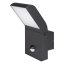 Lampa LED záhradná nástenné svietidlo fasádne vonkajšie 12W 550lm 4000K neutrálna 120° čierna IP54 so senzorom pohybu Clark Masterled