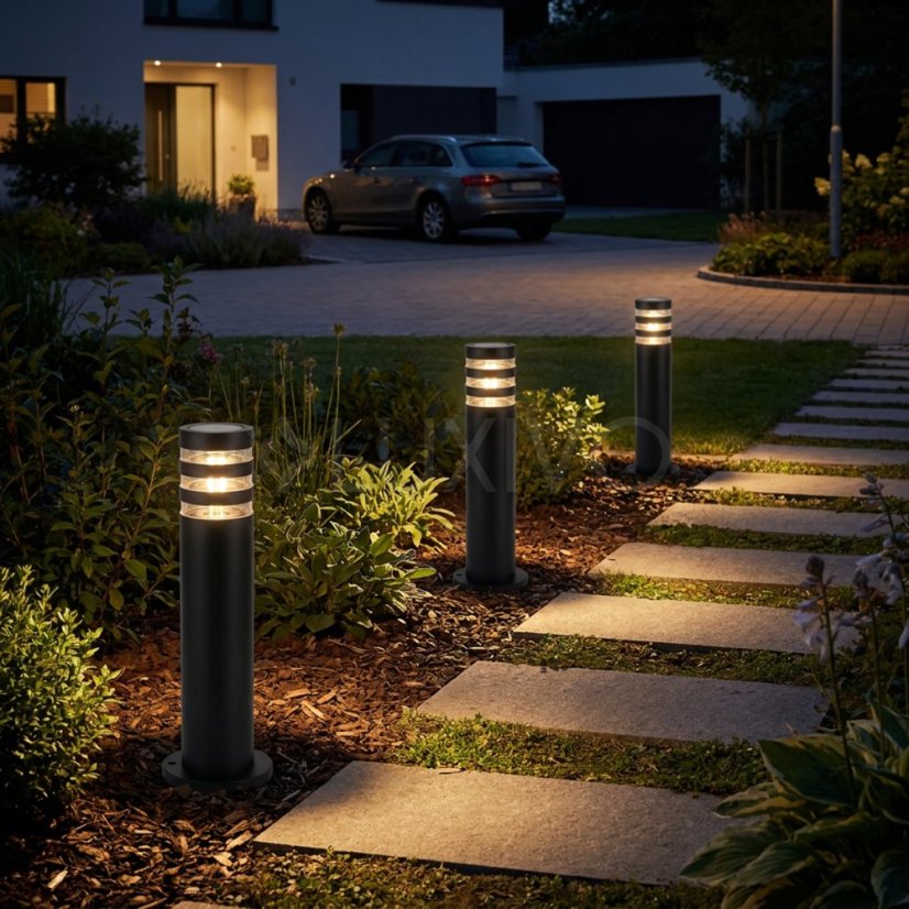 Záhradná lampa stĺpik vonkajšia stojaca E27 LED RINGO IP54 40cm LUMILED